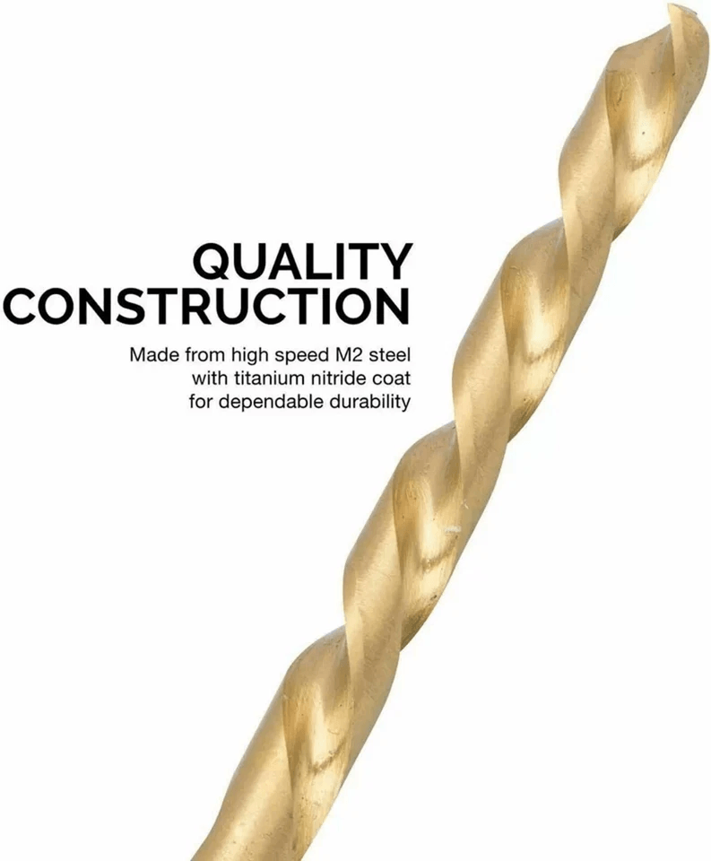 Titanium Coated HSS Twist Drill Bit Set With Quick Release Hex Shank Precision Metal Drilling Kit F 6