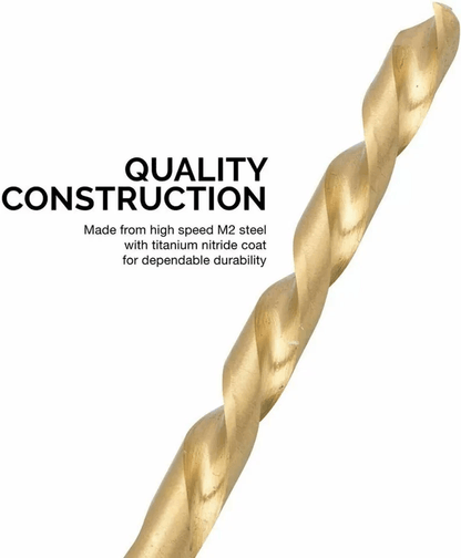 Titanium Coated HSS Twist Drill Bit Set With Quick Release Hex Shank Precision Metal Drilling Kit F 6