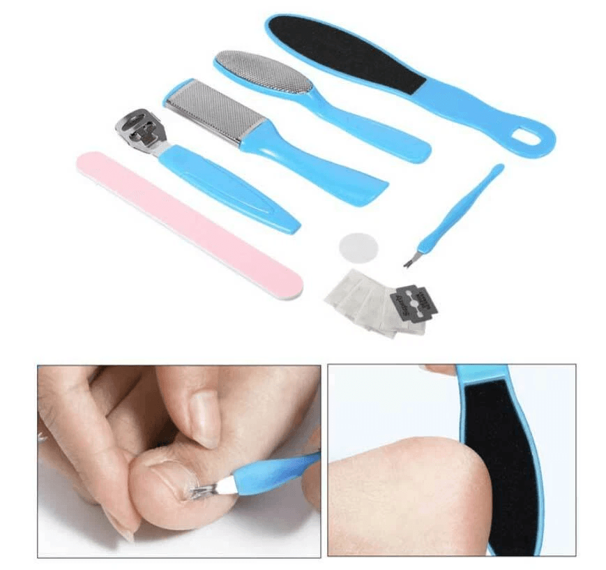 Professional Pedicure Kit, Callus Remover, Foot File, Scraper, Brush & Nail Rasp
