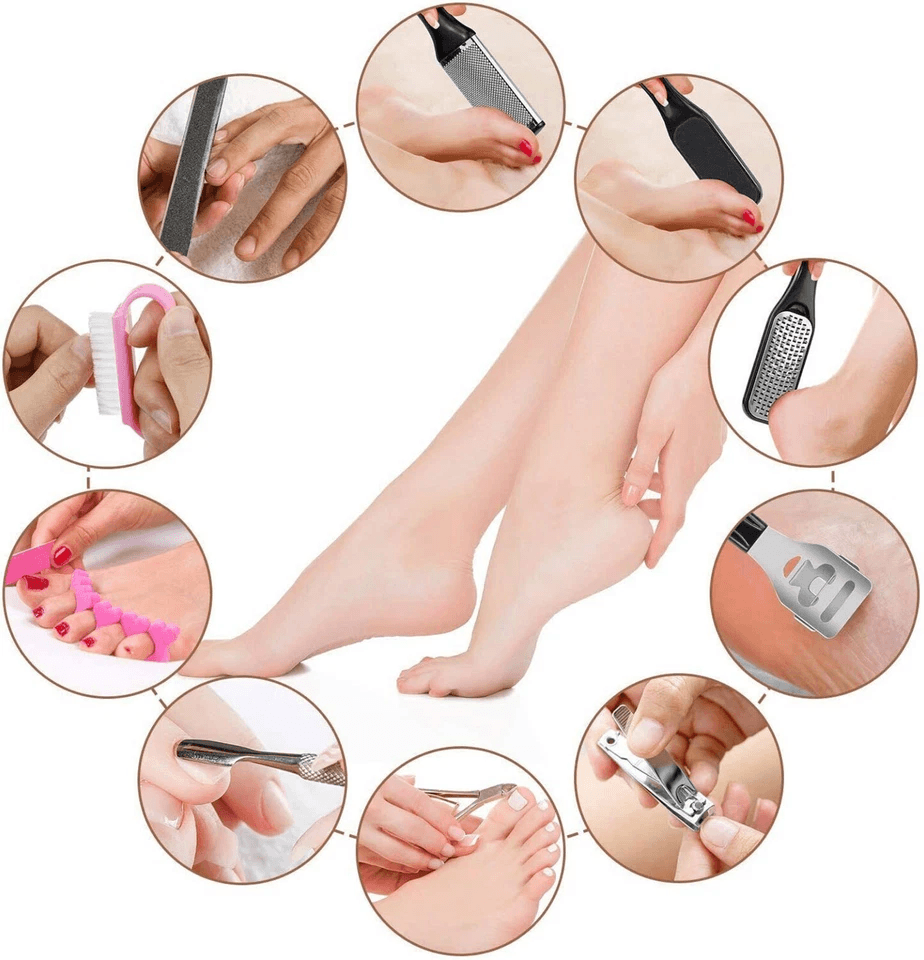 Professional Pedicure Kit Callus Remover Foot File Scraper Brush  Nail Rasp 4