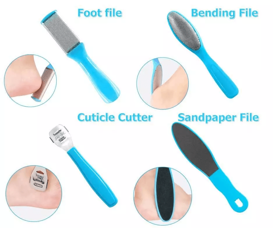 Professional Pedicure Kit Callus Remover Foot File Scraper Brush  Nail Rasp 3