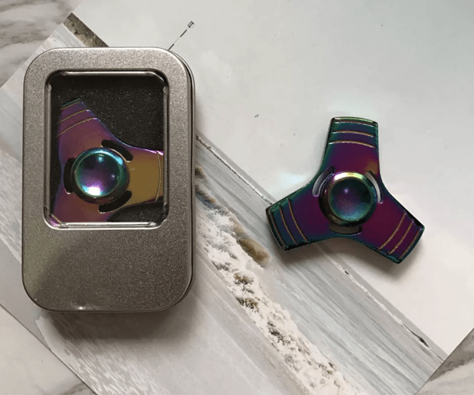 Hand Fidget Spinner Ball Rainbow EDC Desk Toy For ADHD Focus  Stress Relief 4