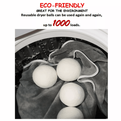 Wool Dryer Balls XL Organic Wool Natural Laundry Fabric Softener Reusable Hypoallergenic  ChemicalF 2