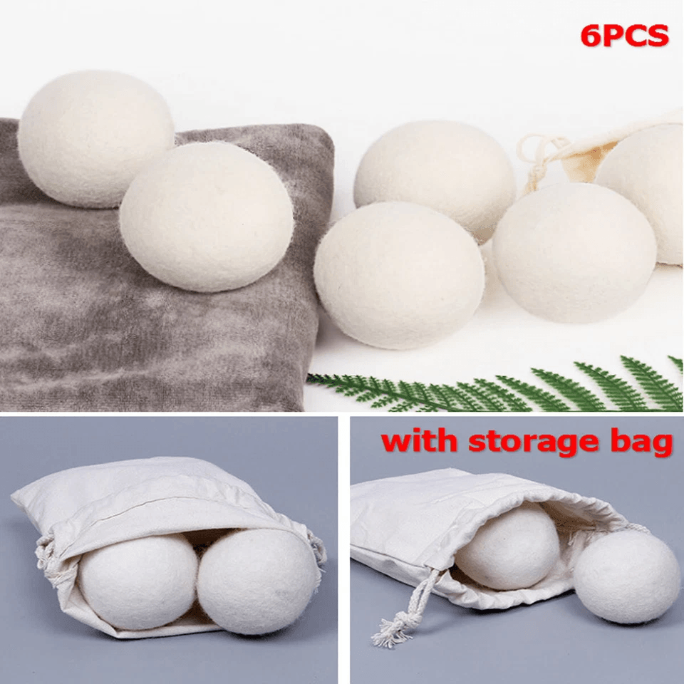 Wool Dryer Balls XL Organic Wool Natural Laundry Fabric Softener Reusable Hypoallergenic  ChemicalF 4