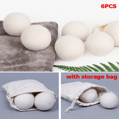 Wool Dryer Balls XL Organic Wool Natural Laundry Fabric Softener Reusable Hypoallergenic  ChemicalF 4