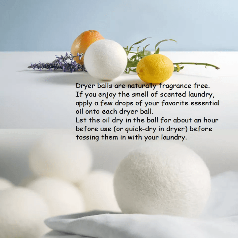Wool Dryer Balls XL Organic Wool Natural Laundry Fabric Softener Reusable Hypoallergenic  ChemicalF 10