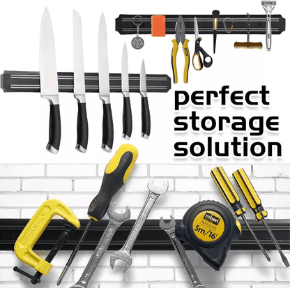 Magnetic Knife Holder Strip Wall Mount Scissor Storage Rack For Kitchen Tools 2