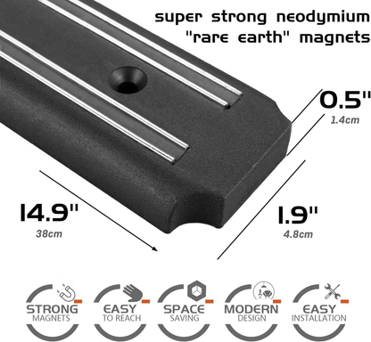 Magnetic Knife Holder Strip Wall Mount Scissor Storage Rack For Kitchen Tools 3