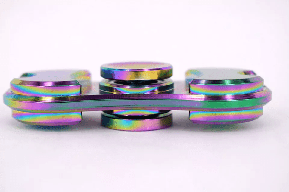 DualSided Hand Fidget Spinner Ball Rainbow Desk Toy For ADHD Stress Relief EDC Gift 3
