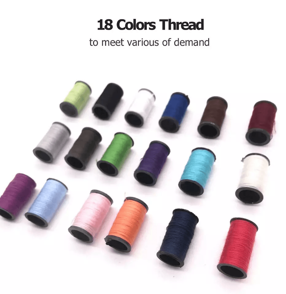 Compact Sewing Kit Thread Threader Needle Tape Measure Scissors Thimble Travel  Home Repair Set In  4