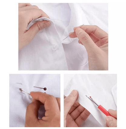 Compact Sewing Kit Thread Threader Needle Tape Measure Scissors Thimble Travel  Home Repair Set In  6
