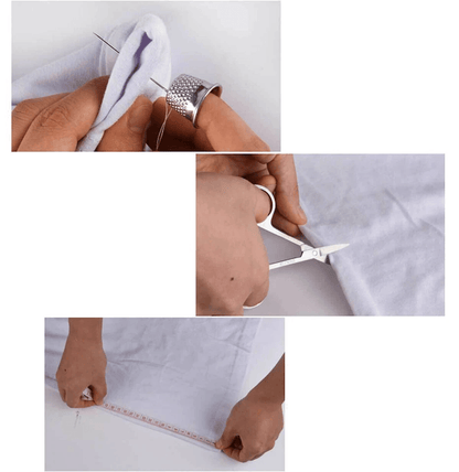 Compact Sewing Kit Thread Threader Needle Tape Measure Scissors Thimble Travel  Home Repair Set In  7