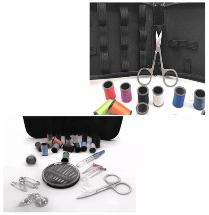 Compact Sewing Kit Thread Threader Needle Tape Measure Scissors Thimble Travel  Home Repair Set In  2