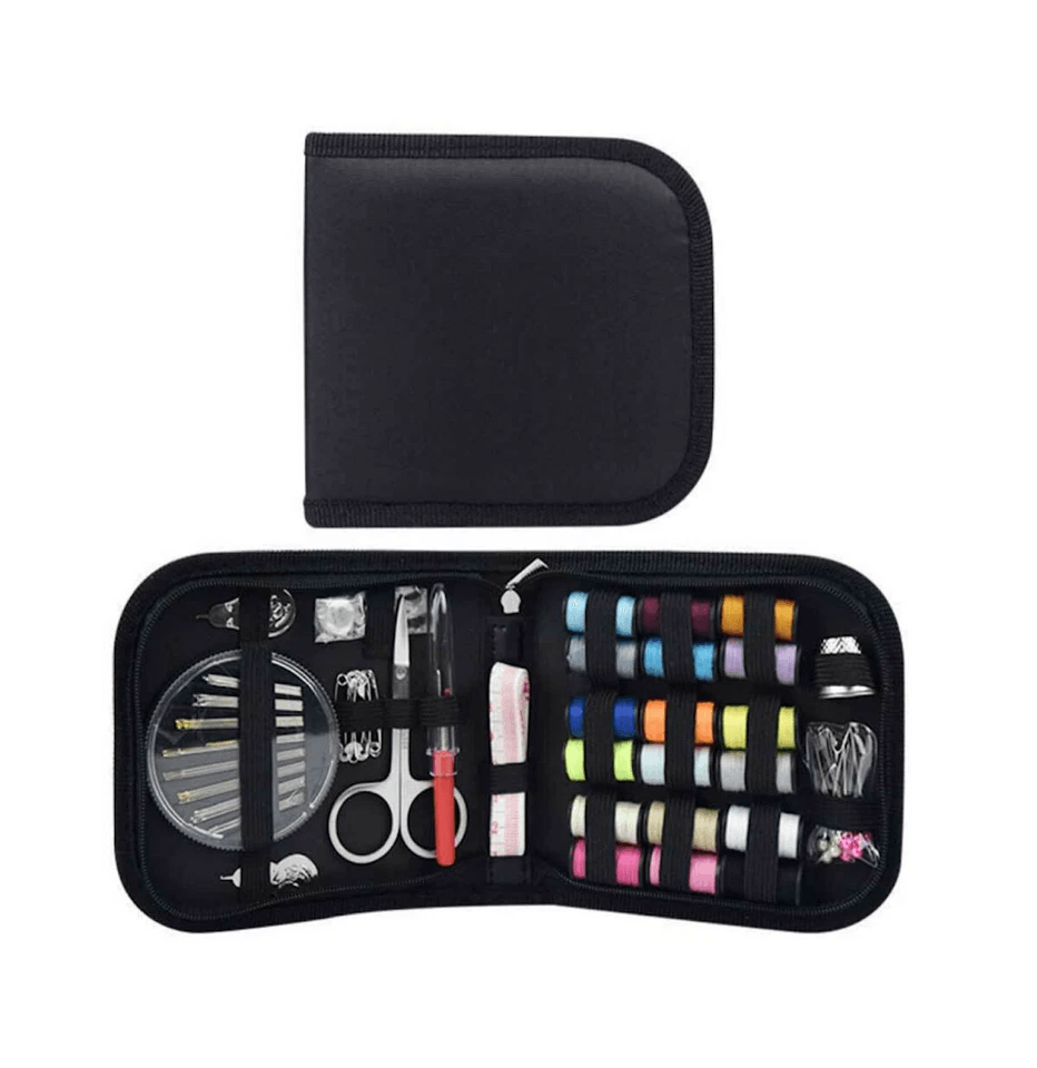 Compact Sewing Kit Thread Threader Needle Tape Measure Scissors Thimble Travel  Home Repair Set In  3