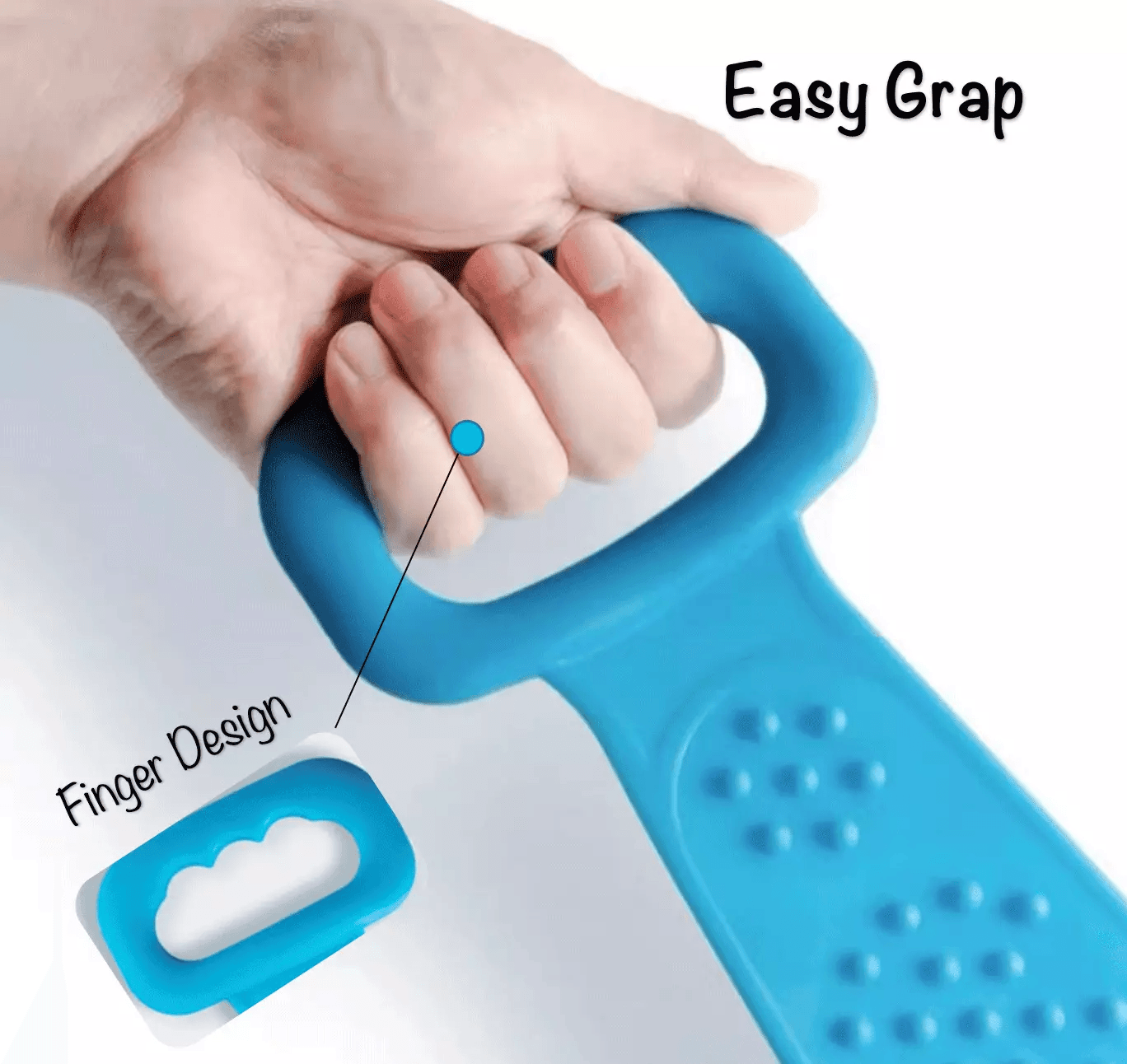 Silicone Bath Towel Back Brush Scrubber DualSided Exfoliating Body Wash Tool 3