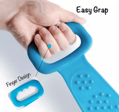 Silicone Bath Towel Back Brush Scrubber DualSided Exfoliating Body Wash Tool 3