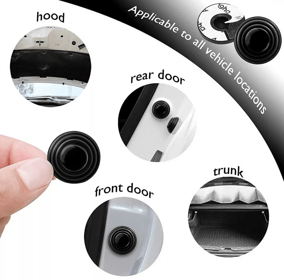 Universal Car Door AntiShock Absorbing Silicone Pad Auto Sound Dampening SilentGasket For Cars SUVs 9