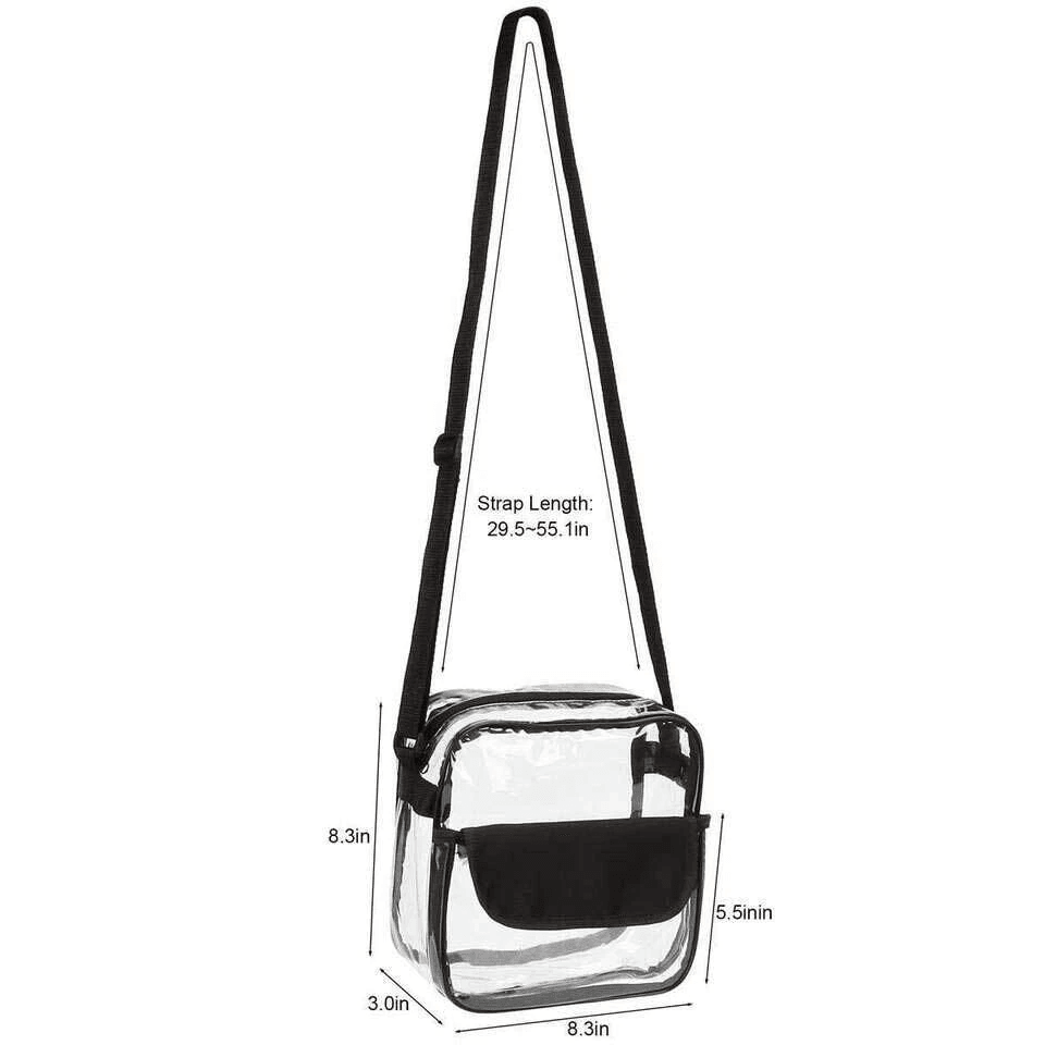 Clear PVC Tote Bag With Zipper Stadium Approved Transparent Handbag For Sports  Events 3