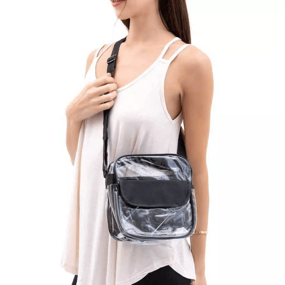Clear PVC Tote Bag With Zipper Stadium Approved Transparent Handbag For Sports  Events 1