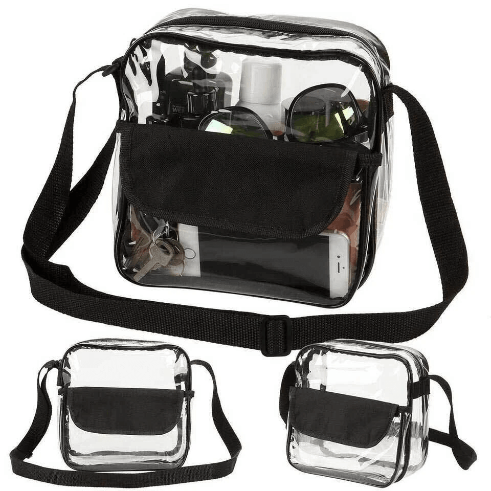 Clear PVC Tote Bag With Zipper Stadium Approved Transparent Handbag For Sports  Events 2