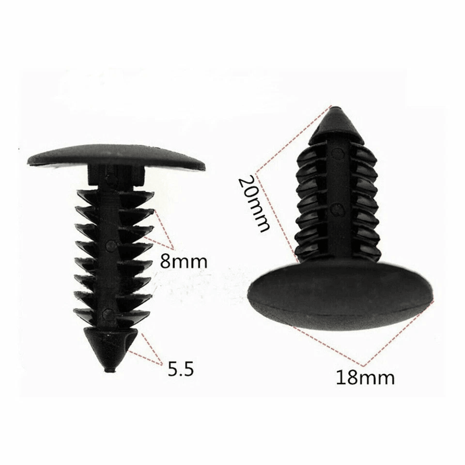 8mm Car Bumper Clips Fastener Rivets Auto Fender Push Pin Hole Retainer 4