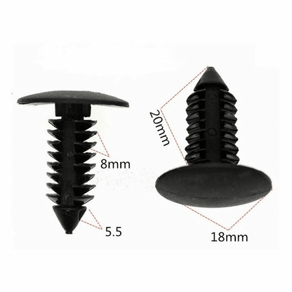 8mm Car Bumper Clips Fastener Rivets Auto Fender Push Pin Hole Retainer 4