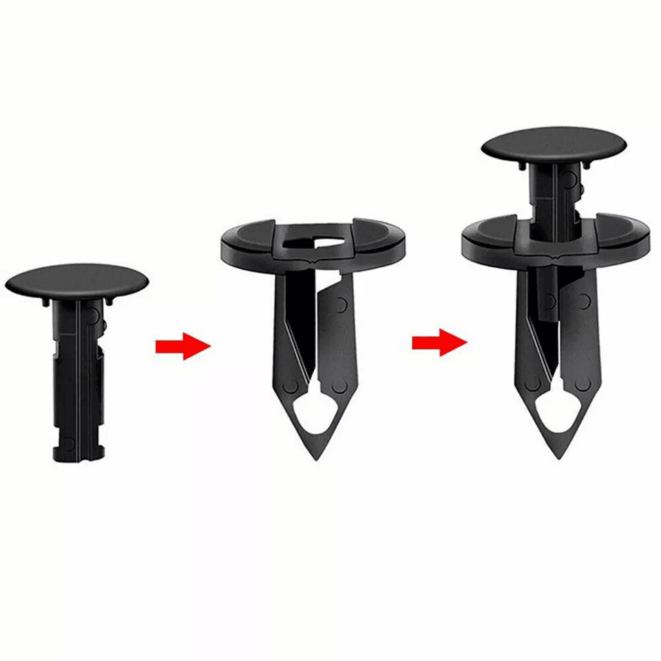 8mm Car Bumper Clips Retainer Rivets Fastener Push Fender Plastic Kit 1