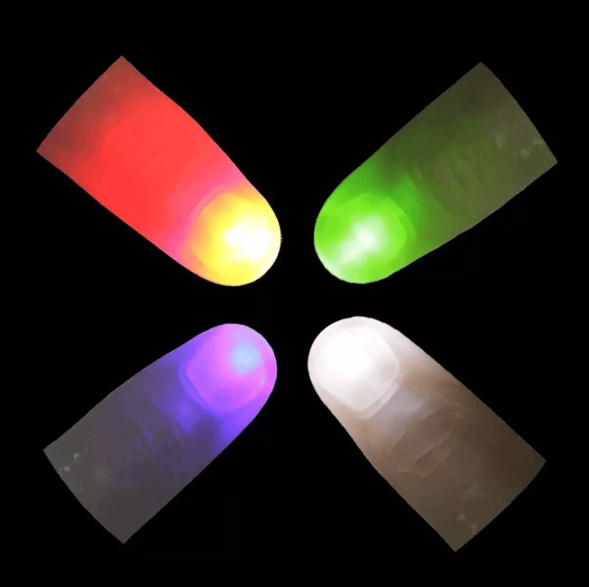 LED Finger Thumbs Light Prank Trick – Multi-Color Magic Prop for Parties, Bars, and Shows