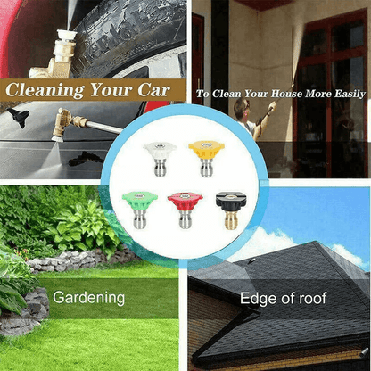Pressure Washer Spray Tips Nozzles High Power Kit Pack Quick Connect Set For Power Washers Car Roof 4