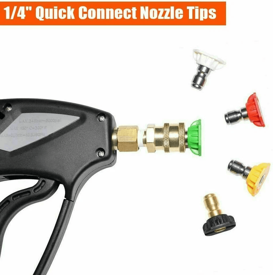 Pressure Washer Spray Tips Nozzles High Power Kit Pack Quick Connect Set For Power Washers Car Roof 7