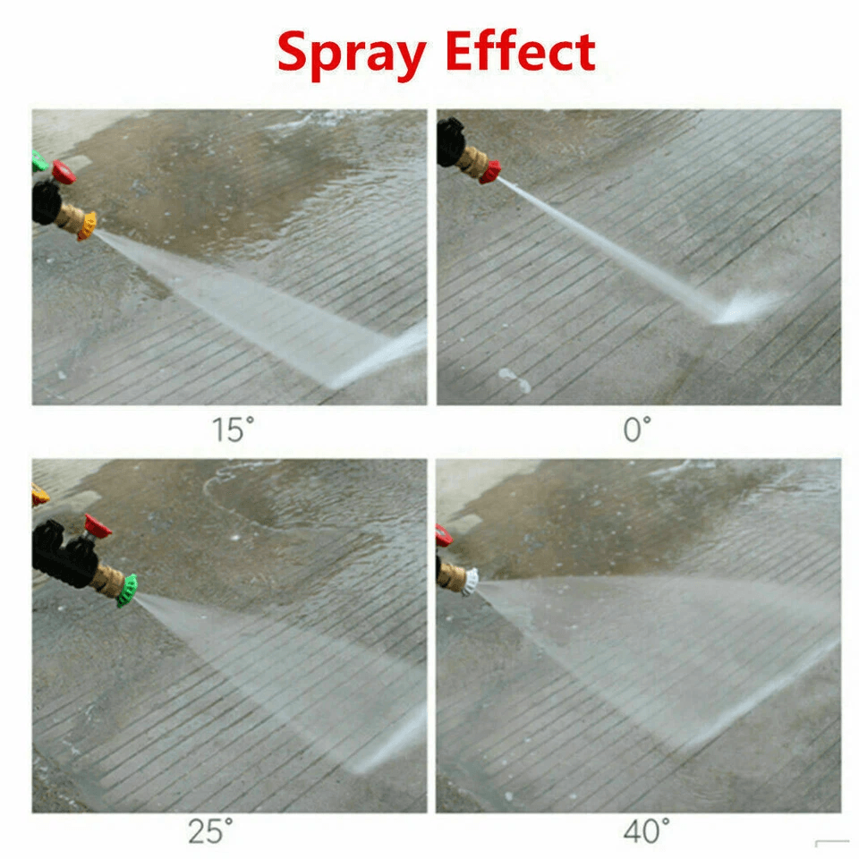 Pressure Washer Spray Tips Nozzles High Power Kit Pack Quick Connect Set For Power Washers Car Roof 3