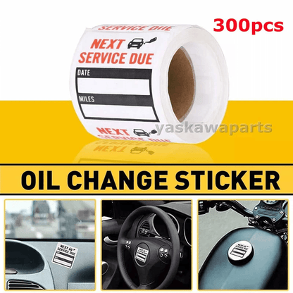 300 Oil Change Service Reminder Stickers Clear Window Lite Pack Waterproof Writable Labels For Auto 1