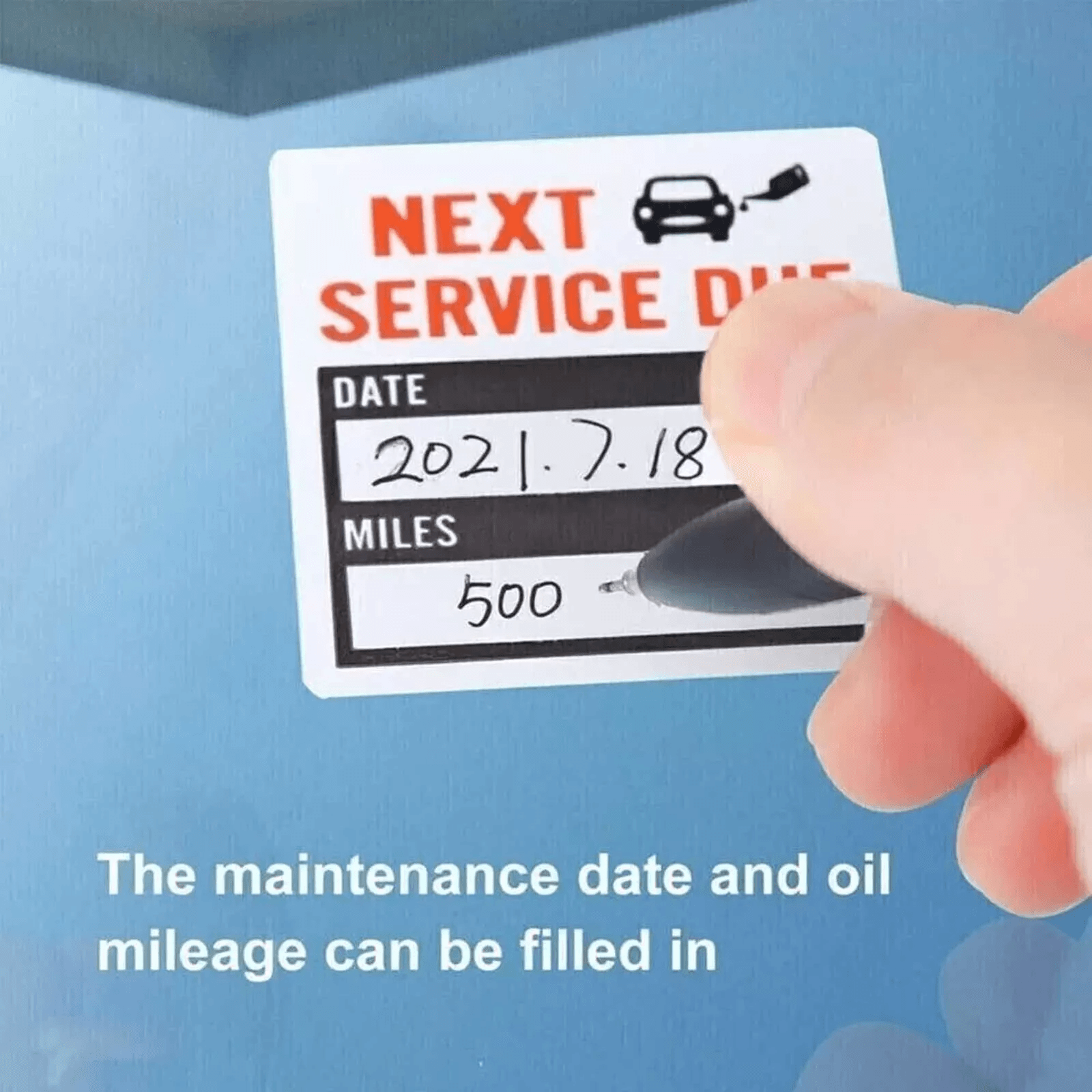 300 Oil Change Service Reminder Stickers Clear Window Lite Pack Waterproof Writable Labels For Auto 5