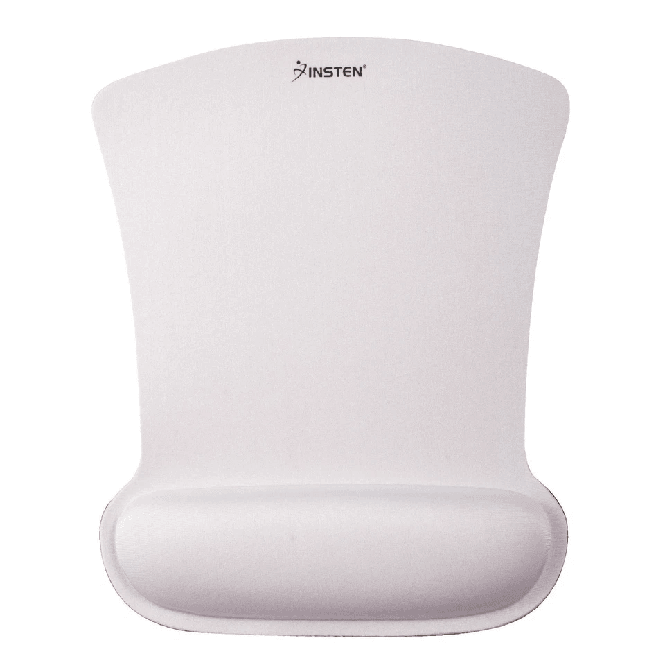 Ergonomic Mouse Pad Wrist Rest, Memory Foam Support Comfort for PC, Laptop, Computer, White Non-Slip Mousepad for Work
