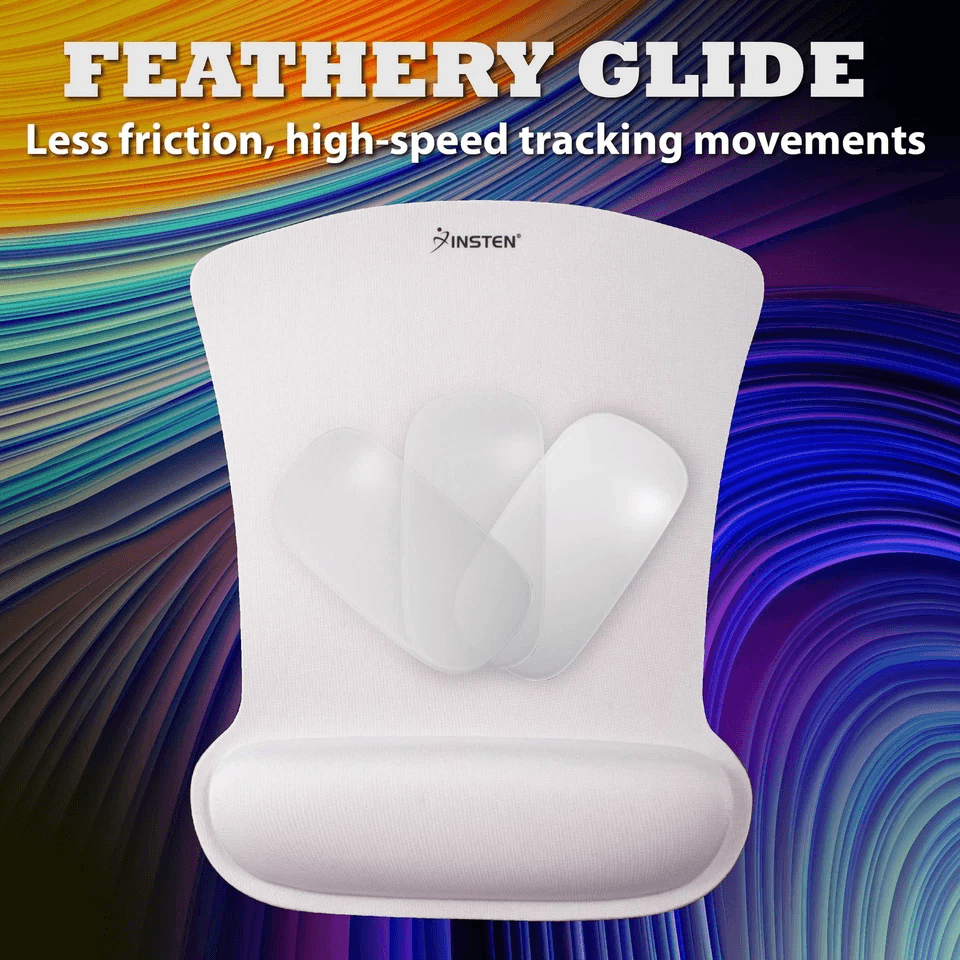 Ergonomic Mouse Pad Wrist Rest Memory Foam Support Comfort For PC Laptop Computer White NonSlip Mou 3