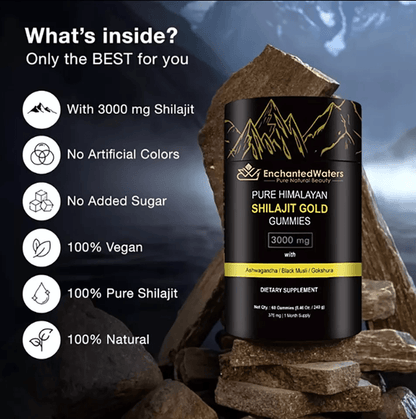 Organic Himalayan Shilajit GOLD Gummies Fulvic Acid Supplement For Vitality 4