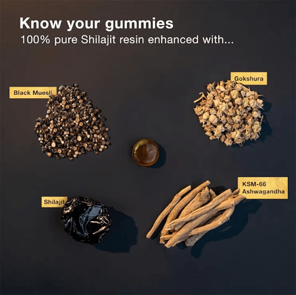 Organic Himalayan Shilajit GOLD Gummies Fulvic Acid Supplement For Vitality 5
