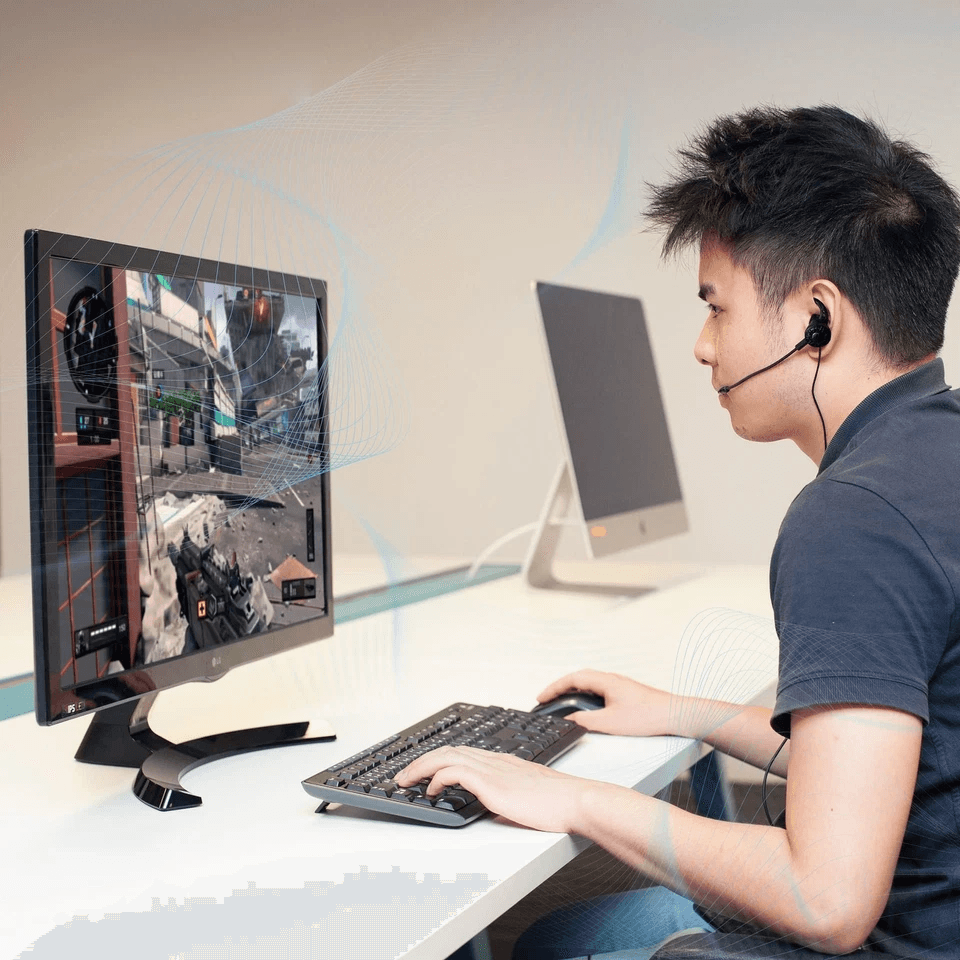 InEar PC Music Gaming Headset Headphone Earphone Stereo Sound With Dual Mic For PS4 Xbox Laptop Mob 4