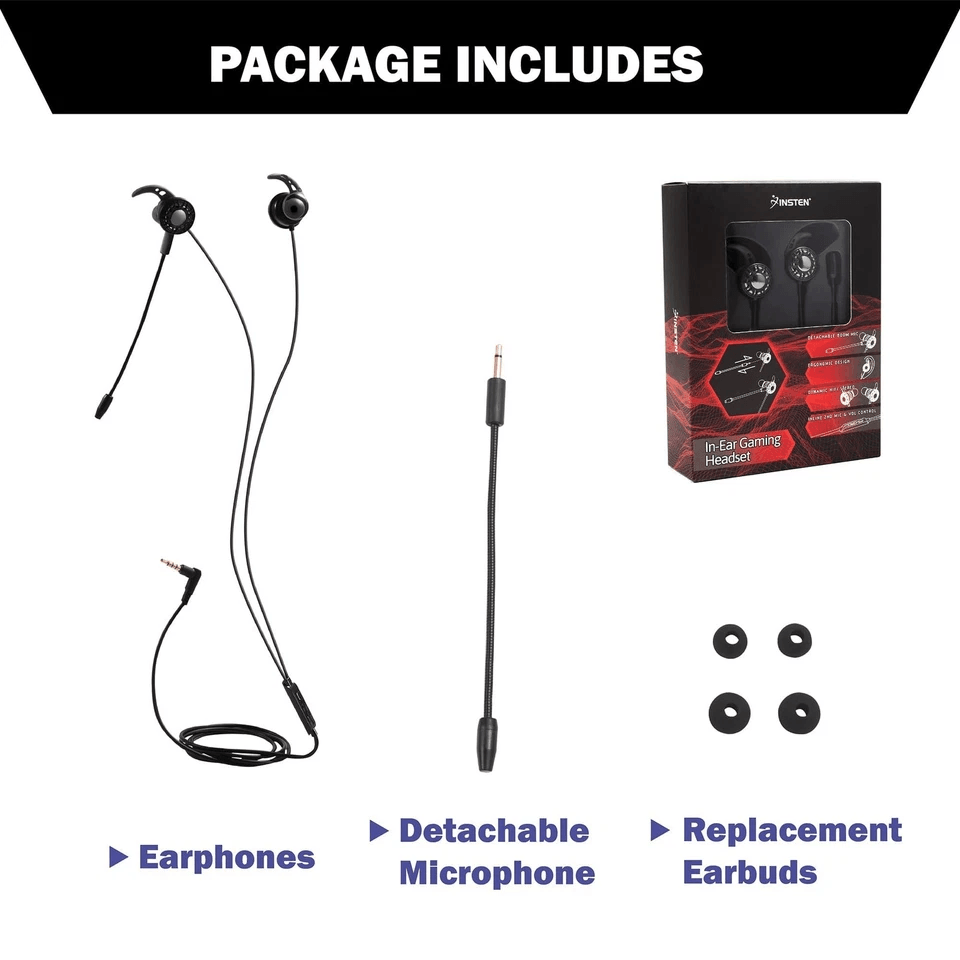 InEar PC Music Gaming Headset Headphone Earphone Stereo Sound With Dual Mic For PS4 Xbox Laptop Mob 6