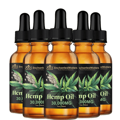 Organic Hemp Oil Cold-Pressed, Pure Unrefined Virgin Hemp Seed Oil for Stress, Pain & Sleep, Food Grade & Non-GMO
