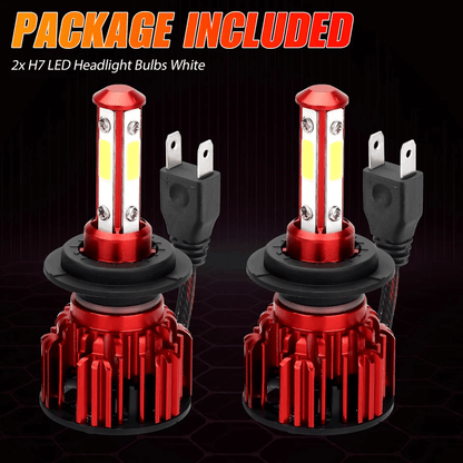 Super Bright H7 LED Headlight Bulbs Conversion Kit White High Low Beam PlugandPlay CANBusReady Long 1