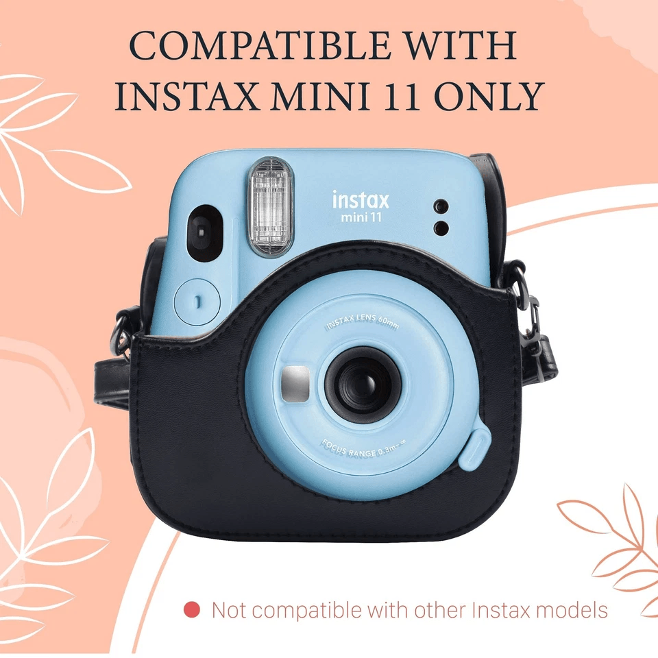 Black Case Bag Cover For Fujifilm Instax Mini 11 Instant Camera With Strap Travel  Gift Ready 2