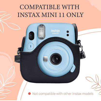 Black Case Bag Cover For Fujifilm Instax Mini 11 Instant Camera With Strap Travel  Gift Ready 2