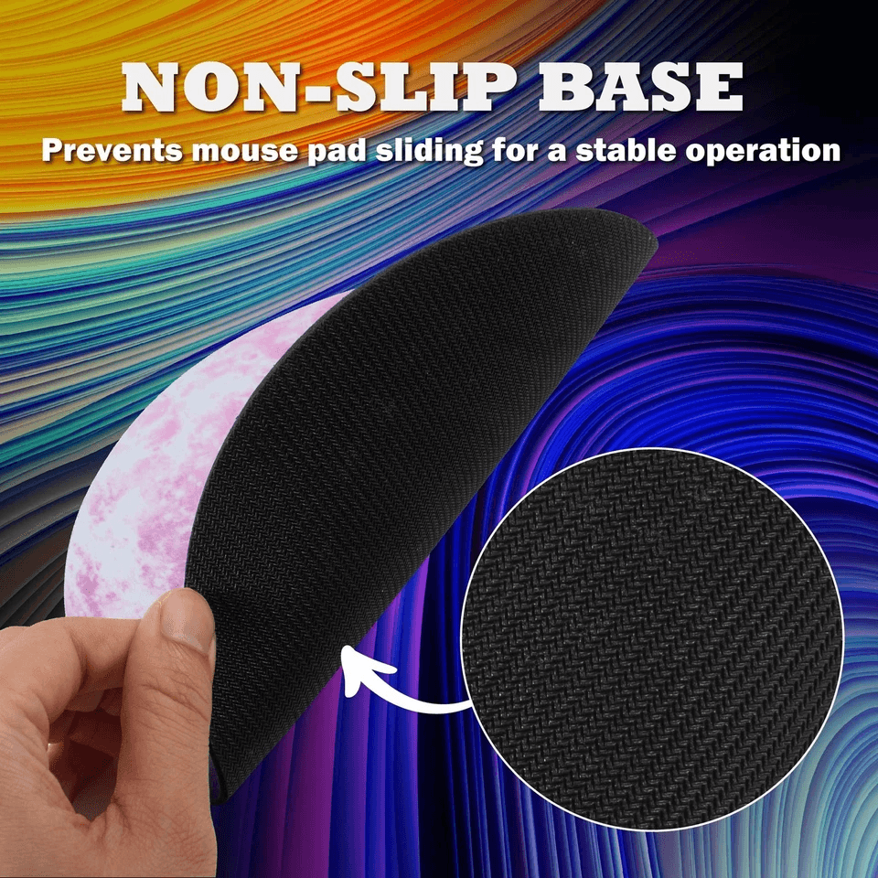 Round Galaxy Mouse Pad NonSlip Purple Venus Design For Gaming  Office 3