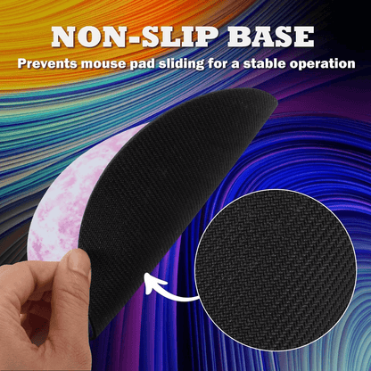 Round Galaxy Mouse Pad NonSlip Purple Venus Design For Gaming  Office 3