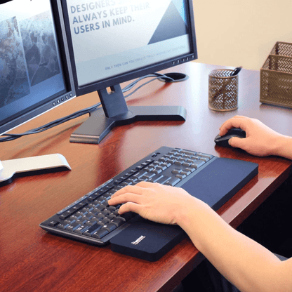 Black Keyboard Wrist Rest Anti Slip Ergonomic Support Cushion Comfort For Typing And Gaming 1
