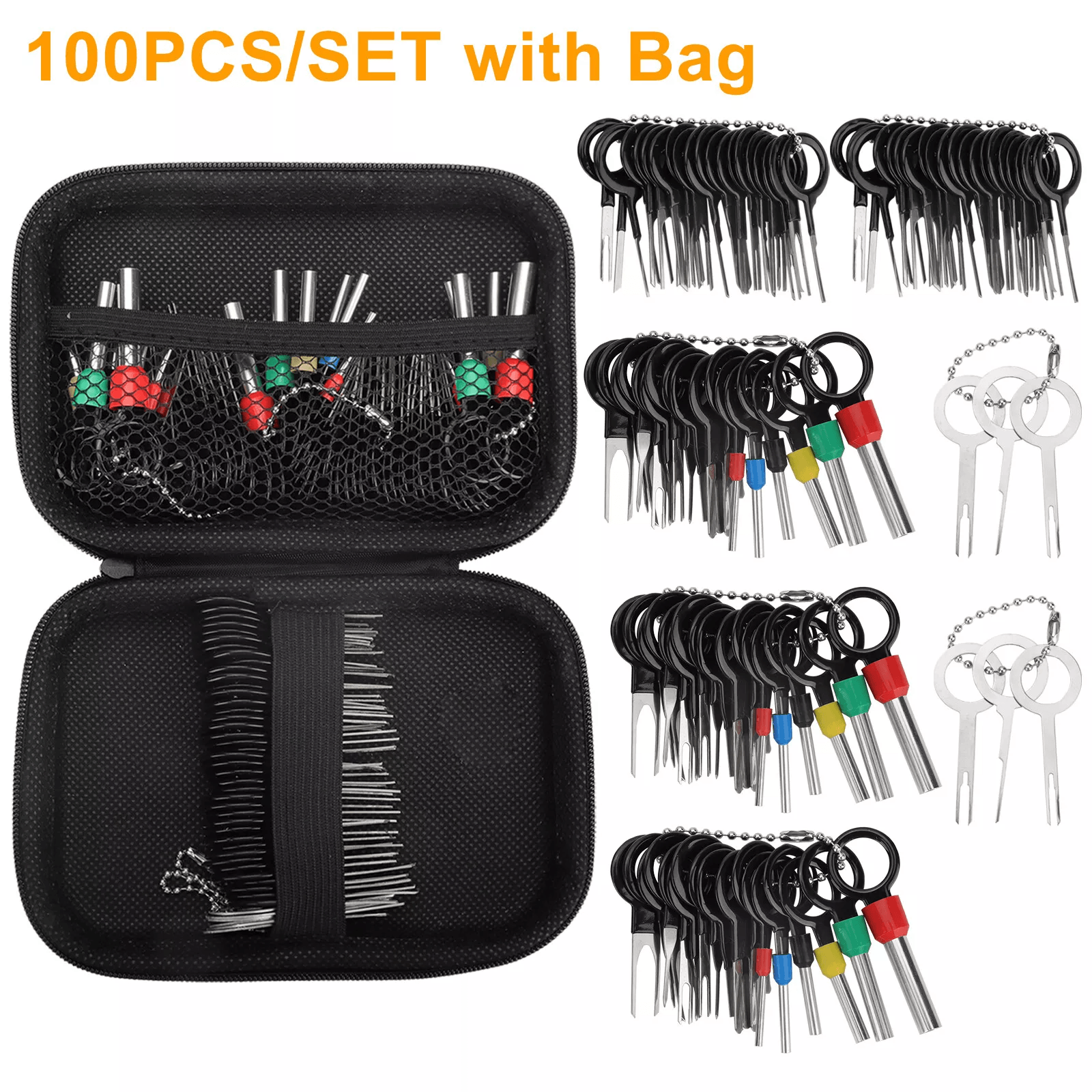 Electrical Pin Ejector Wire Kit Extractor Connector Puller, Terminal Removal Tool Set for Car, Bike & Electronic Wire