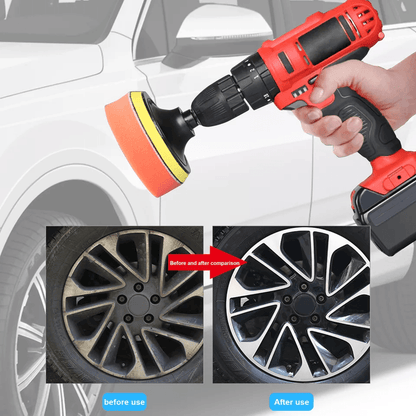 Car Buffing Pads Polishing Sponge Set Waxing Foam Polisher Kit For Drill SwirlFree High Gloss Auto  3
