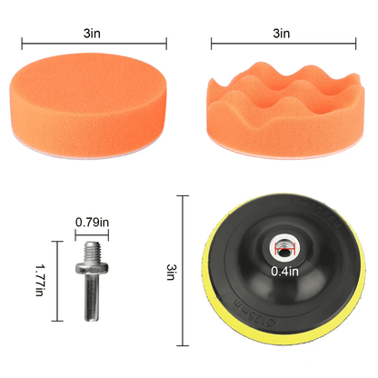 Car Buffing Pads Polishing Sponge Set Waxing Foam Polisher Kit For Drill SwirlFree High Gloss Auto  6