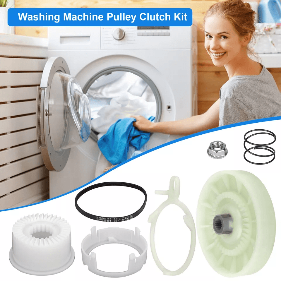 Washer Pulley Clutch Kit  Washing Drive Belt For Whirlpool Reliable Replacement Parts 1